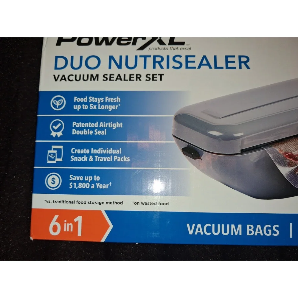 Power-XL Duo NutriSealer Food Vacuum Sealer New Complete New.